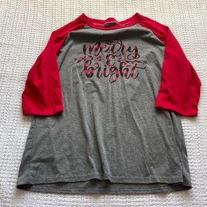 Merry and bright tee